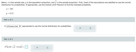 Solved Below N Is The Sample Size P Is The Population Chegg