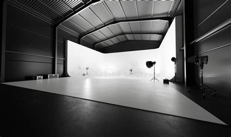 Professional Photography Studio with Lighting Equipment Stock Photo ...