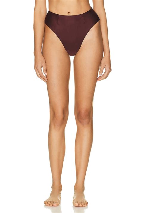 HAIGHT Highleg Hotpant Bikini Bottom In Coffee FWRD