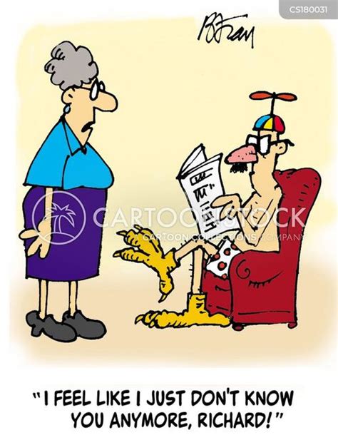 Funny Old Couple Cartoon