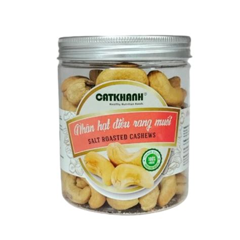 Hạt điều rang muối không vỏ lụa lon - Loại lớn - Cát Khánh