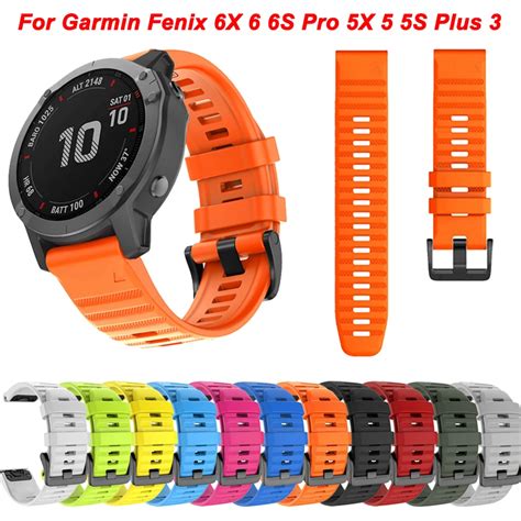 Correas De Silicona Para Reloj Garmin Fenix 26 22 Y 20MM 6X 6 6S