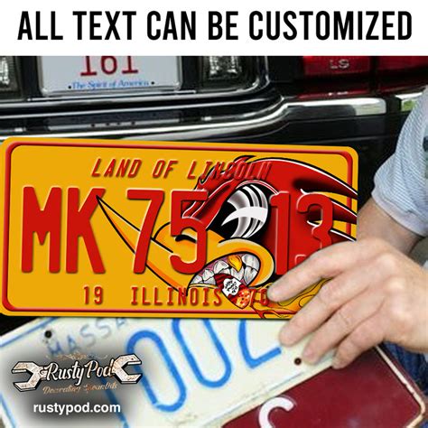 Personalized Hot Rod Garage D Cor Licesnse Plate Art Hot Rod Art