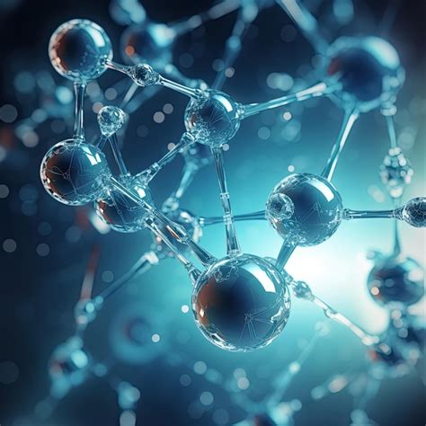 Premium Ai Image Molecule Background