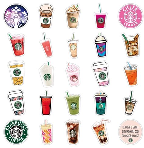 Free Printable Floral Starbucks Coffee Cups Planner 60 OFF