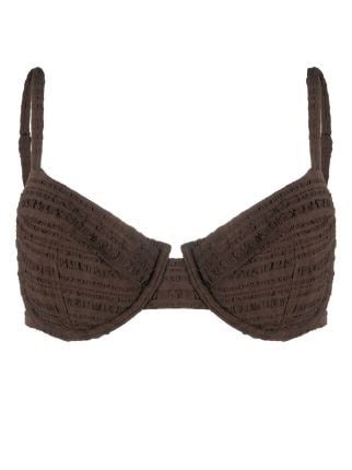 Form And Fold Textured Bikini Top Farfetch