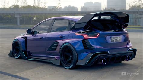 Ford Focus Rs Mk Custom Wide Body Kit By Hycade K B Med Levering