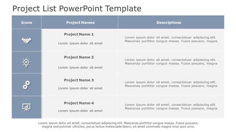 Free Editable Project List Templates For Powerpoint Slideuplift