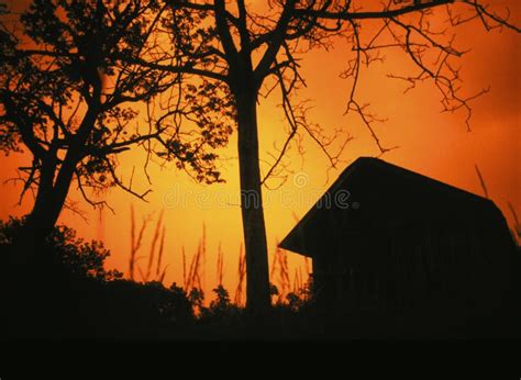 View Of Sunset Behind The House Stock Image Image Of Dream Dusk