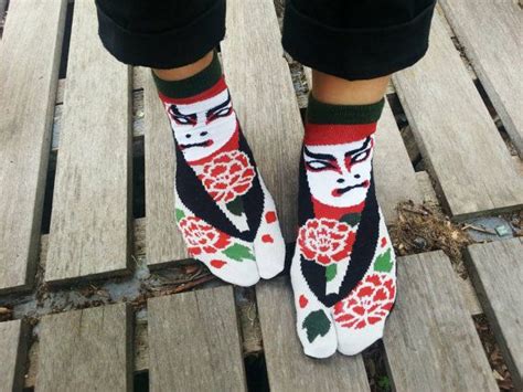 Japanese Tabi Sock Flip Flop Toe Sock Mask Man Rose Japan Etsy Hong