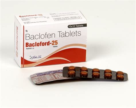 Bacloford Baclofen Tablets, 10MG AND 25MG, Packaging Type: Strips at Rs ...