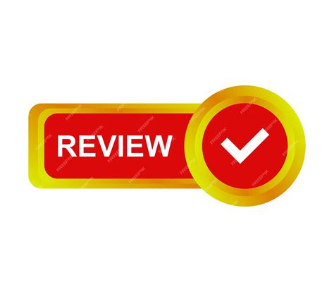 Premium Vector | Review button
