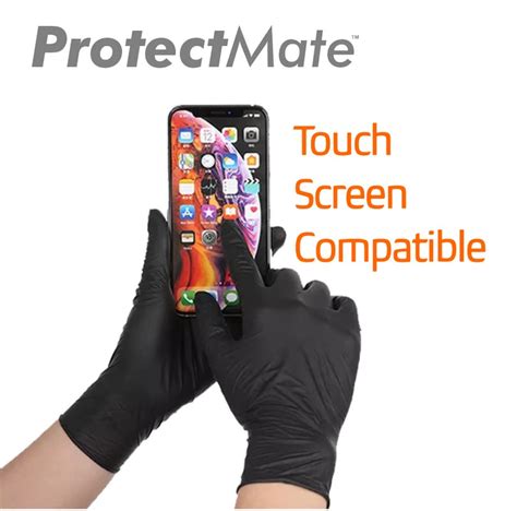 Protectmate Guantes Desechables De Nitrilo Negro Grosor De 5 Mil Sin