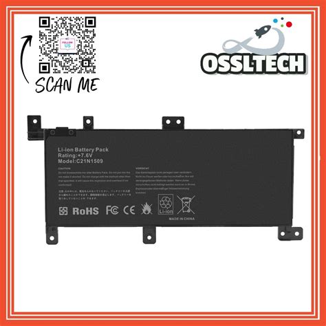 ASUS C21N1509 A556 A556U FL5900U X556UJ X556UA A556UF K556U K556 X556U