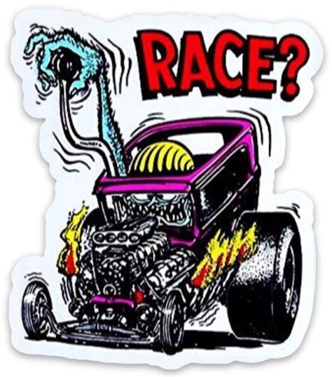 RAT FINK RACE Hot Rod Custom MAGNET Muscle Car Vintage Old School Performance PicClick UK