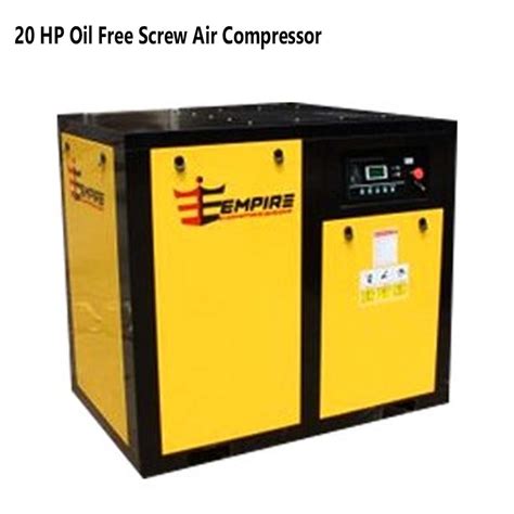 Empire AC Three Phase 20 HP Oil Free Screw Air Compressor Air Tank