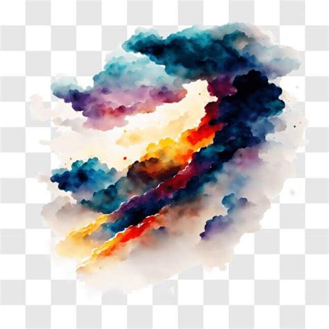 Descarga Pintura Abstracta De Nube Colorida Png En L Nea Creative Fabrica