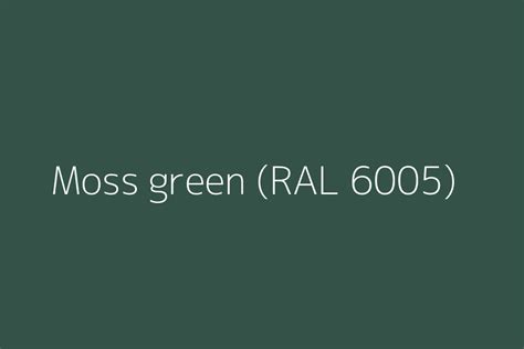 Moss Green Ral 6005 Color Hex Code