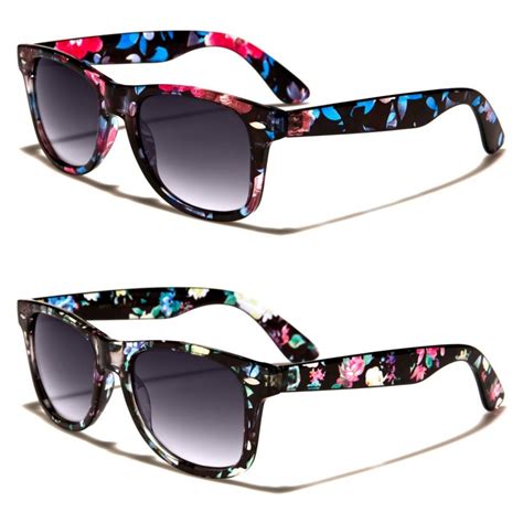 Floral Flower Print Womens Vintage Sunglasses Cute Fashion Designer Retro Uv400 Cute Designer