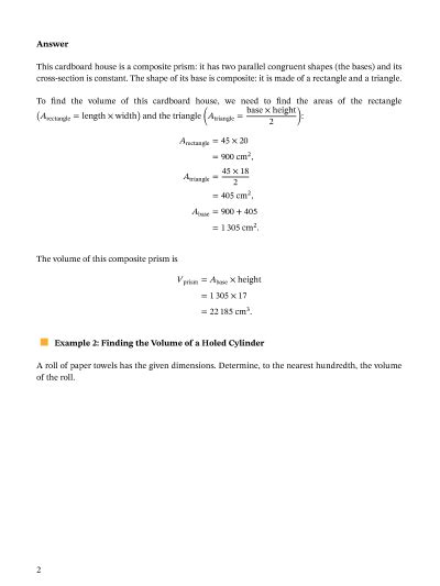 Lesson Volumes Of Composite Solids Nagwa