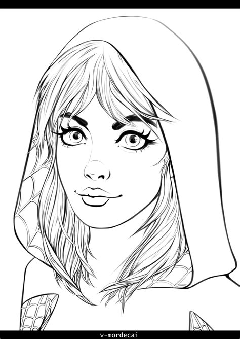 Spider Gwen Mordecai On Patreon Spider Gwen Gwen Stacy Coloring Pages