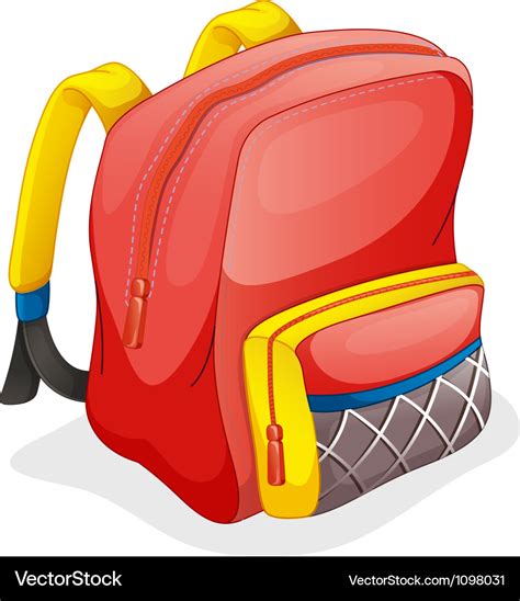 A School Bag Royalty Free Vector Image Vectorstock