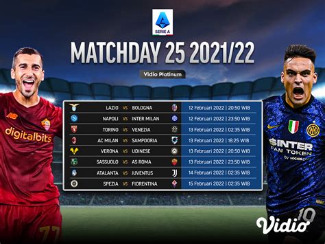 Jadwal Lengkap Serie A Pekan Live Streaming Di Vidio Ada