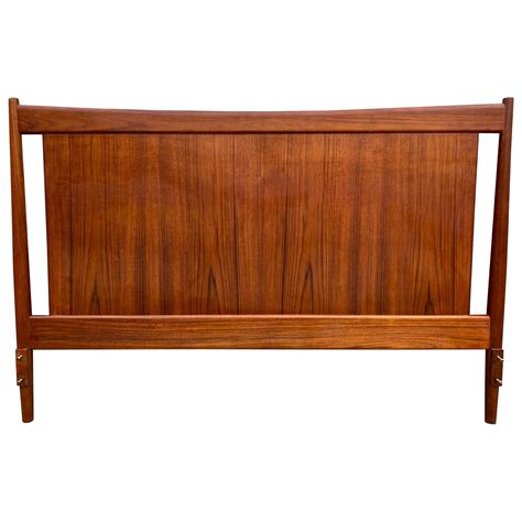 Danish Modern Queen Teak Headboard With Beveled Edge At 1stDibs