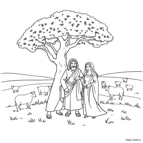 Jacob Marries Leah And Rachel Coloring Page