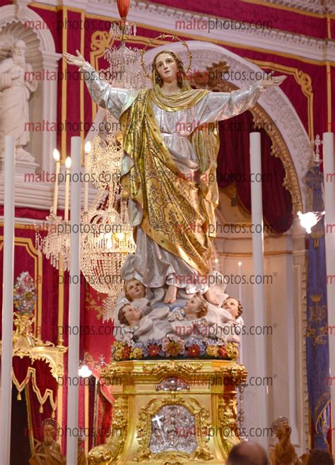 Attard Feast Statue Vara Festa Santa Maria St Mary Religion - Malta Photos