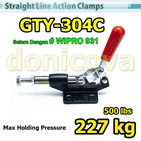 Jual Toggle Clamp Push Pull GH 304C GTY 304 C Setara WIPRO 931 227kg