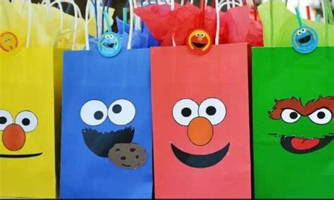 Sesame street Party bags Sesame Street Party, Party Bags, Birthday ...