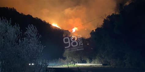 Santagata Militello Grosso Incendio Sopra Contrada San Basilio