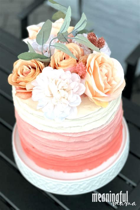 Beautiful Peach Ombre Cake