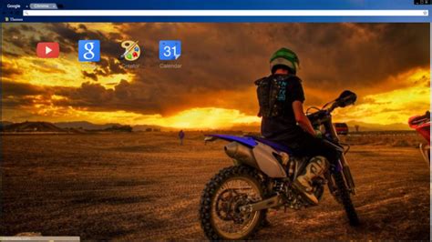 Motocross Sunset Chrome Theme Themebeta