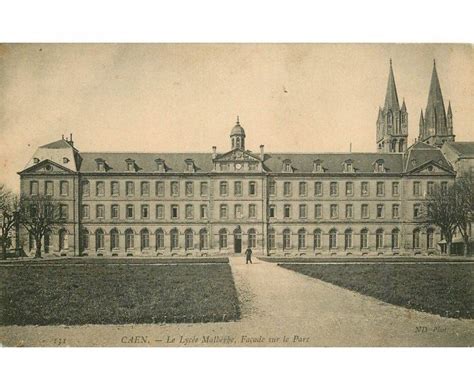 carte postale ancienne 14 CAEN Top Promotion Le Lycée Malherbe sur le