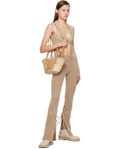 Jacquemus Tan Beige Le Petit Panier Soli Tote Lyst