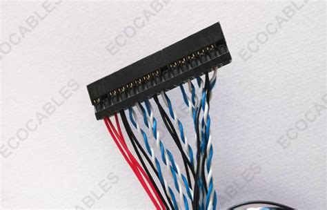 40 Pin LVDS Cable Pinout With Housing Connector For TV / DVD / VCD