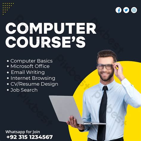 15000 Computer Course Templates Free Graphic Design Templates Psd