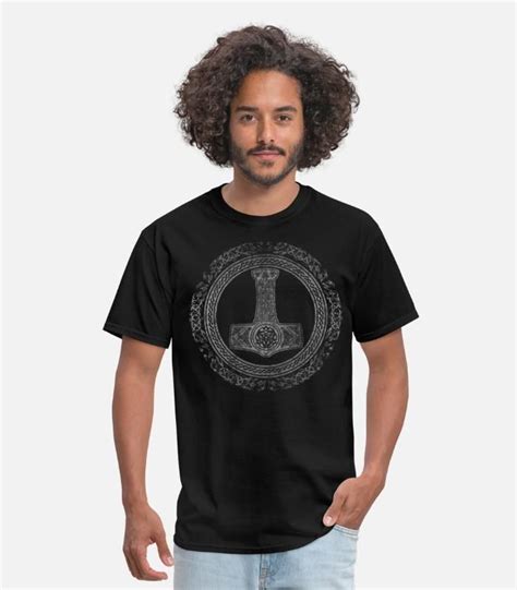 Thor S Hammer Mjolnir Viking Runes Gift Men S T Shirt Spreadshirt