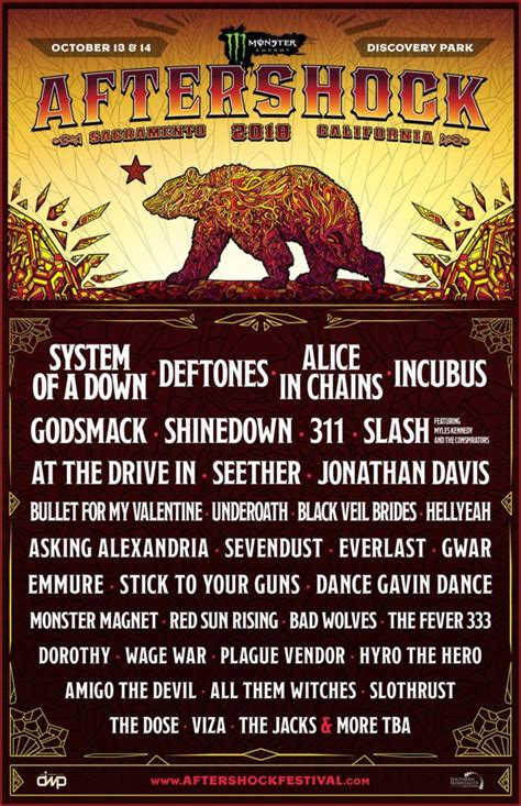 AFTERSHOCK FESTIVAL Unveils Massive Lineup Feat. SYSTEM OF A DOWN ...