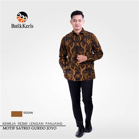 Kemeja Reguler Fit Batik Lengan Panjang Motif Satrio Gurdo Joyo Batik