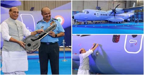 Indias First C Aircraft Formally Inducted Into Iaf By Rajnath Singh