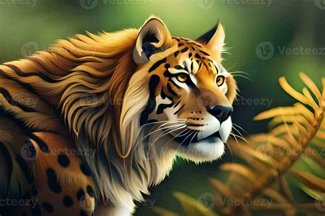 a tiger in the wild, digital art, nature, animals, hd wallpaper. AI ...