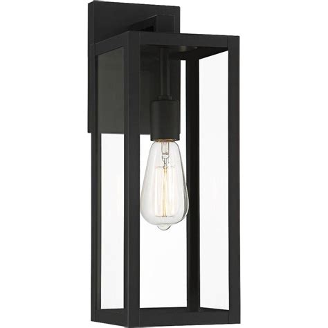 John Timberland Titan Modern Outdoor Wall Light Fixture Mystic Black 17 Clear Glass For Post