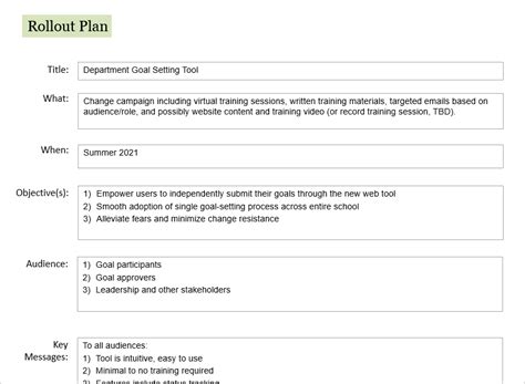 Rollout Plan Template | Product Toolkit