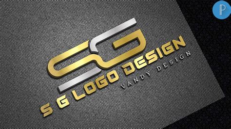 S G Professional Logo Design On Pixellab Vandy Design YouTube