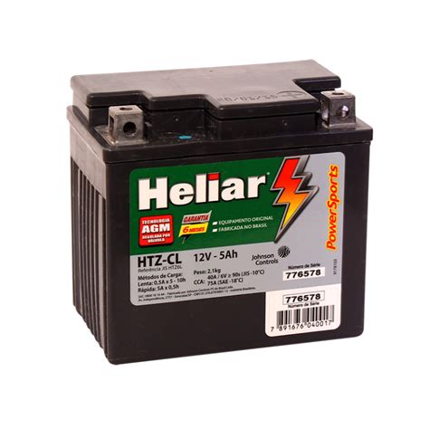 Bateria Heliar Modelo Htz L Ah V C Ah Cca A