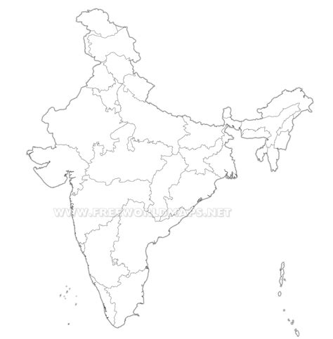 India Blank Map By Freeworldmaps Net