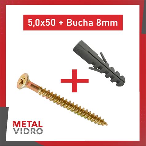 Parafuso Bucha de Fixação Para Parede Tijolo Bloco 8mm de Nylon de